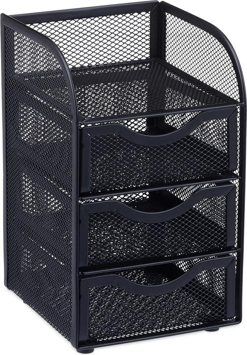 Actual product image Relaxdays Desk Organizer with 3 Drawers