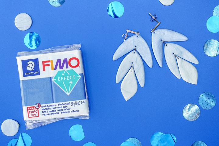 Actual product image Fimo Mod.masse effect blue metallic