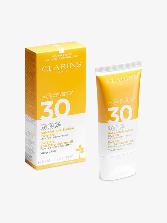 Immagine prodotto Clarins Sole - Gel-en-Huile Solaire Invisible Visage SPF30 (Crema solare viso, SPF 30, 50 ml, 72 g)