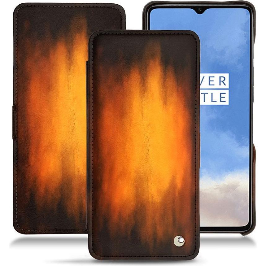 Thumbnail - Noreve Lederschutzhülle horizontal (OnePlus 7T), Smartphone Hülle, Violett