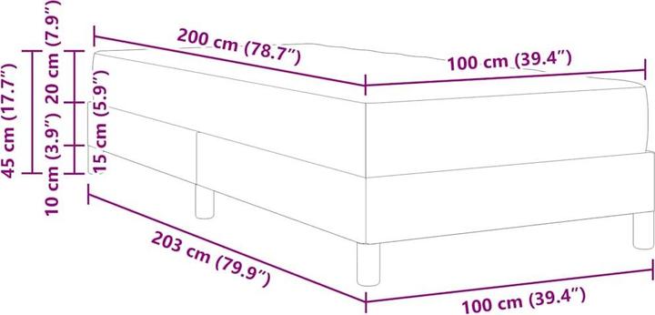 Actual product image vidaXL Bedstead (100 x 200 cm)