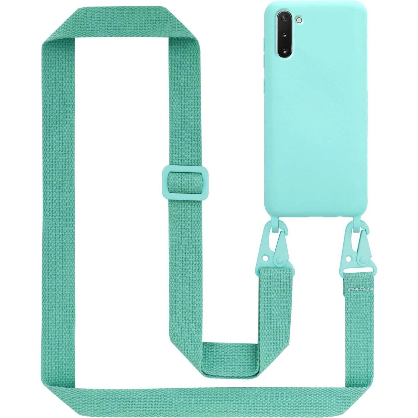 Cadorabo TPU Cover Handy Kette Liquid (Samsung Galaxy Note 10), Smartphone Hülle, Türkis