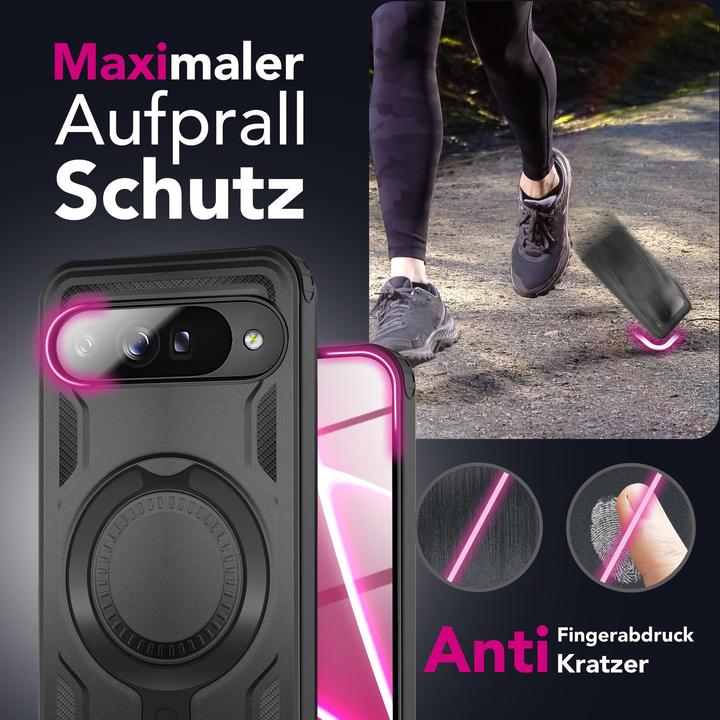 Image du produit Nalia Cover "Stormguard" - MagSafe Panzer Schutz Hülle mit 360° Ring - Military Outdoor Case (Google Pixel 10)