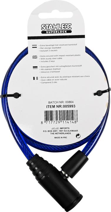 Actual product image Stahlex Cable lock /Bicycle lock (65 cm)