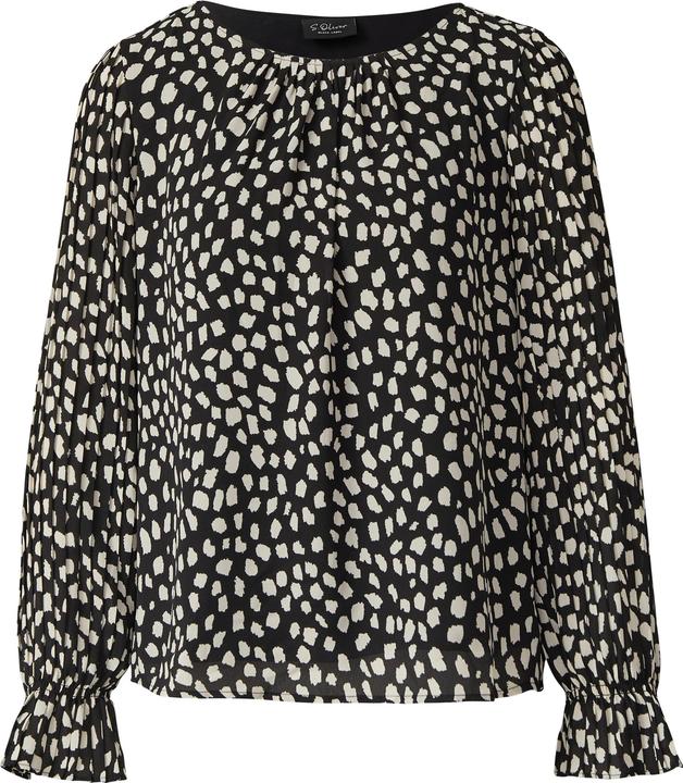 Immagine prodotto s.Oliver Bluse Festliche Bluse: Regular Fit mit U-Boot-Ausschnitt & Volantärmeln (48)