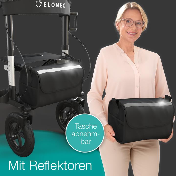 Actual product image Aktivshop Outdoor Rollator mit Luftbereifung, Silber