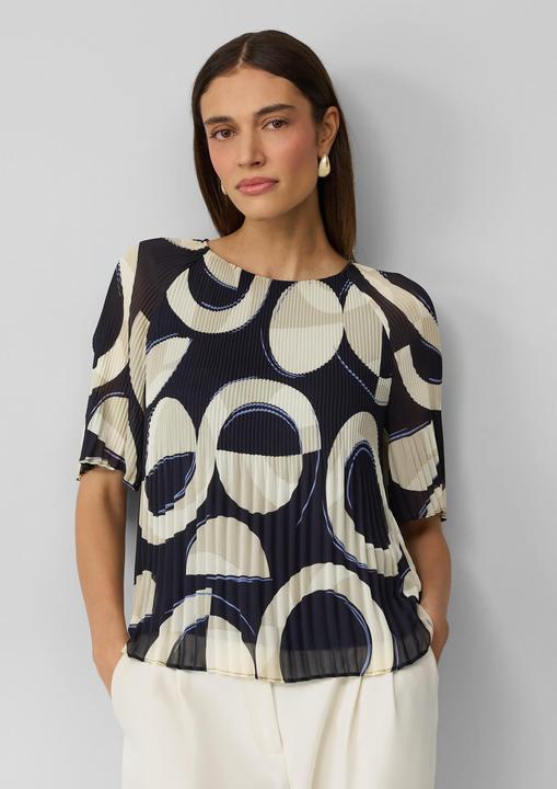 Actual product image S.Oliver Bluse Plissierte Chiffonbluse mit kurzen Ragalanärmeln (36)