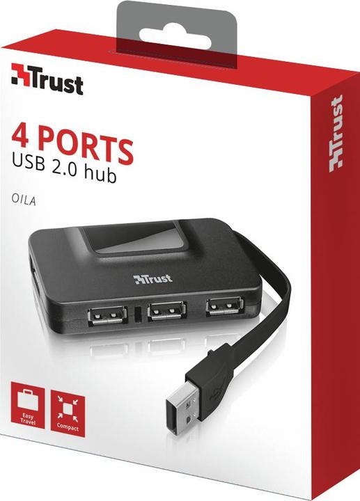 Produktbild Trust Oila 4 Port USB 2.0 Hub (USB-A, 4 Ports)