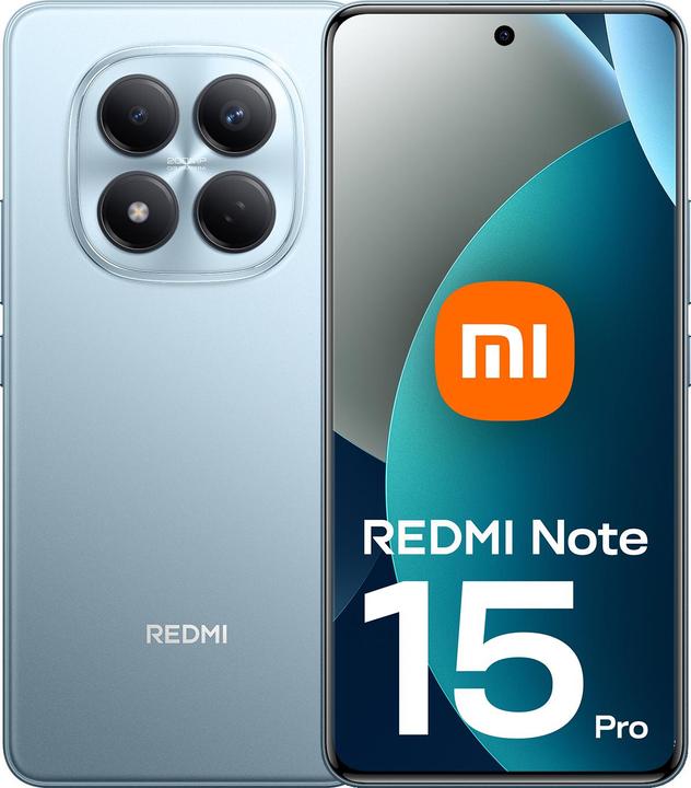 Produktbild Xiaomi Redmi Note 15 Pro (256 GB, Glacier Blue, 6.77", Hybrid Dual SIM, 4G)