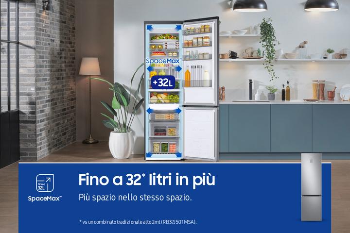 Image du produit Samsung RB38C776CS9 Réfrigérateur combiné EcoFlex AI 2m (390 l)