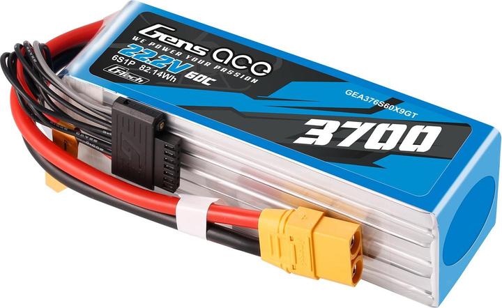 Produktbild Gens Ace Accumulator Lipo G-Tech 3700mAh 22.2V 60C 6S1P XT90 (22.20 V, 3700 mAh)