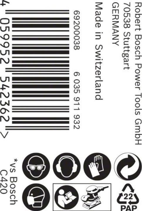 Actual product image Bosch Professional Zubehör Expert C470 Sanding paper roll for hand sanding,115 mm, 5 m, G 80 (80)