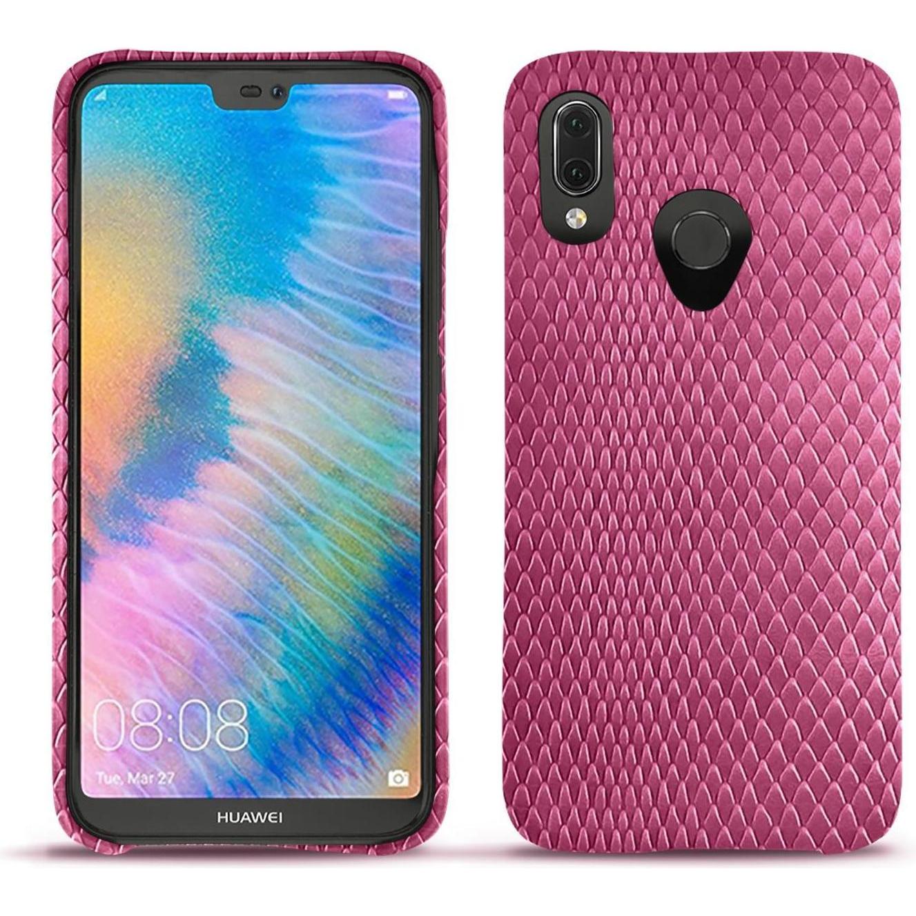 Noreve Lederschutzhülle (Huawei P20 Lite), Smartphone Hülle, Rosa