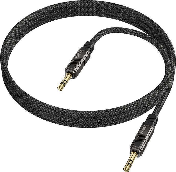 Immagine prodotto Borofone Kabel AUX BL22 Dignity - Klinke 3,5mm auf Klinke 3,5mm - 1 Meter schwarz (1 m, Connettore da 3,5 mm (AUX), Cavo senza spina)