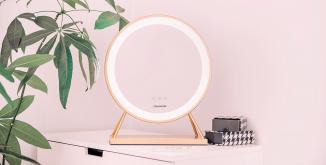 Actual product image Humanas Lustro make-up mirror HS-HM04 with LED lighting (Ø 40 cm)