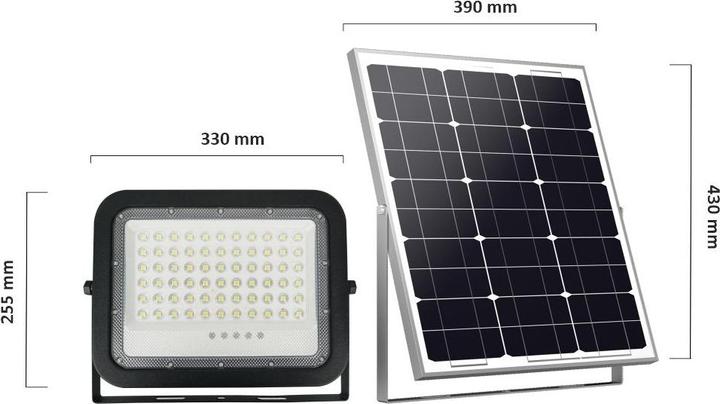 Produktbild Enovalite Solar LED-Fluter (3800 lm, IP65)