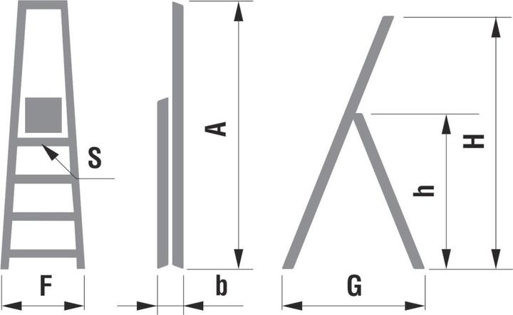 Actual product image Puag Head of household 4 levels (Stepladder, 152 cm)