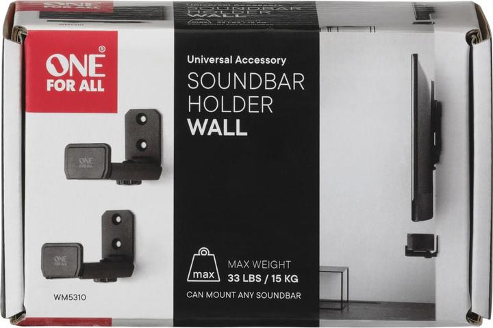 Image du produit One for All WM5310 Support mural pour barre de son FLAT (Installation murale)