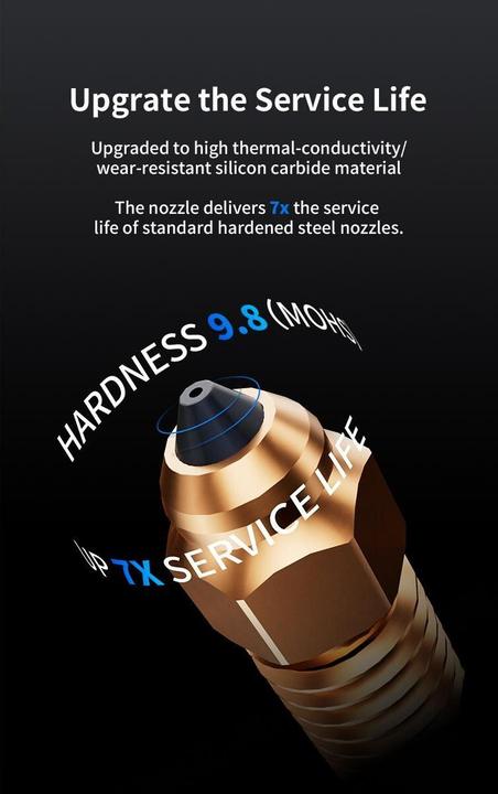 Image du produit Creality x Phaetus Silizium-Düse 0.4 mm (Tube de grenaillage)