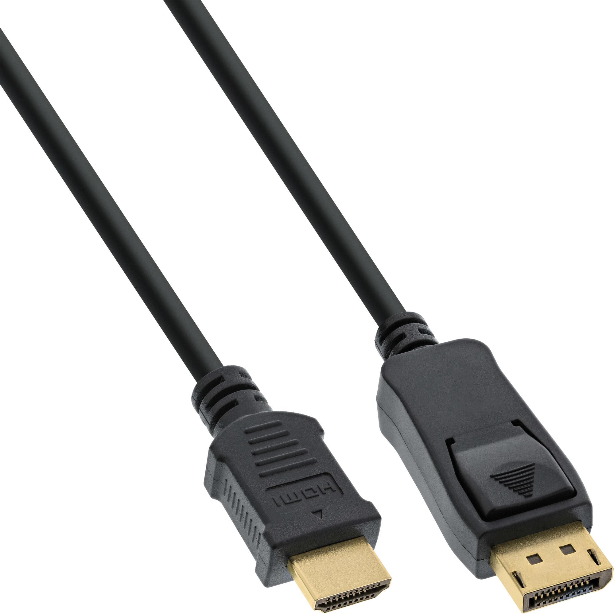 InLine DisplayPort — HDMI (Typ A) (2 m, HDMI, DisplayPort), Video Kabel