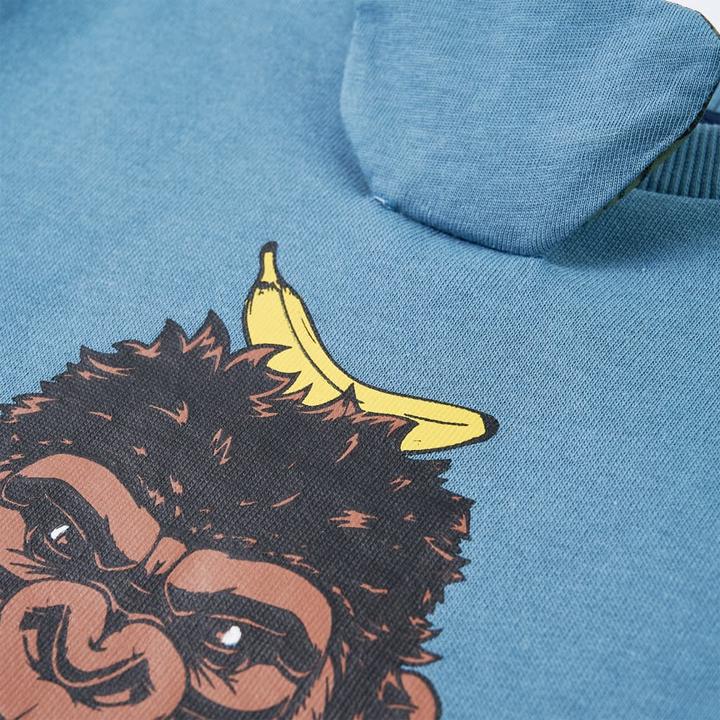 Actual product image vidaXL Children's sweatshirt dark khaki melange 104,Material: 80 (104)