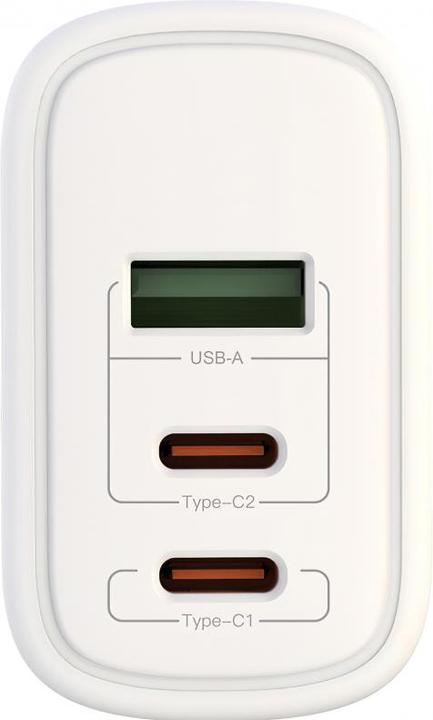 Actual product image Blue Power 65W, 1x USB / 2x USB-C with USB-C cable (65 W, 2 ports)