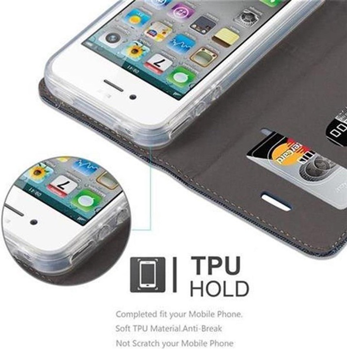 Image du produit Cadorabo Couverture look jeans Book (Apple iPhone 4)