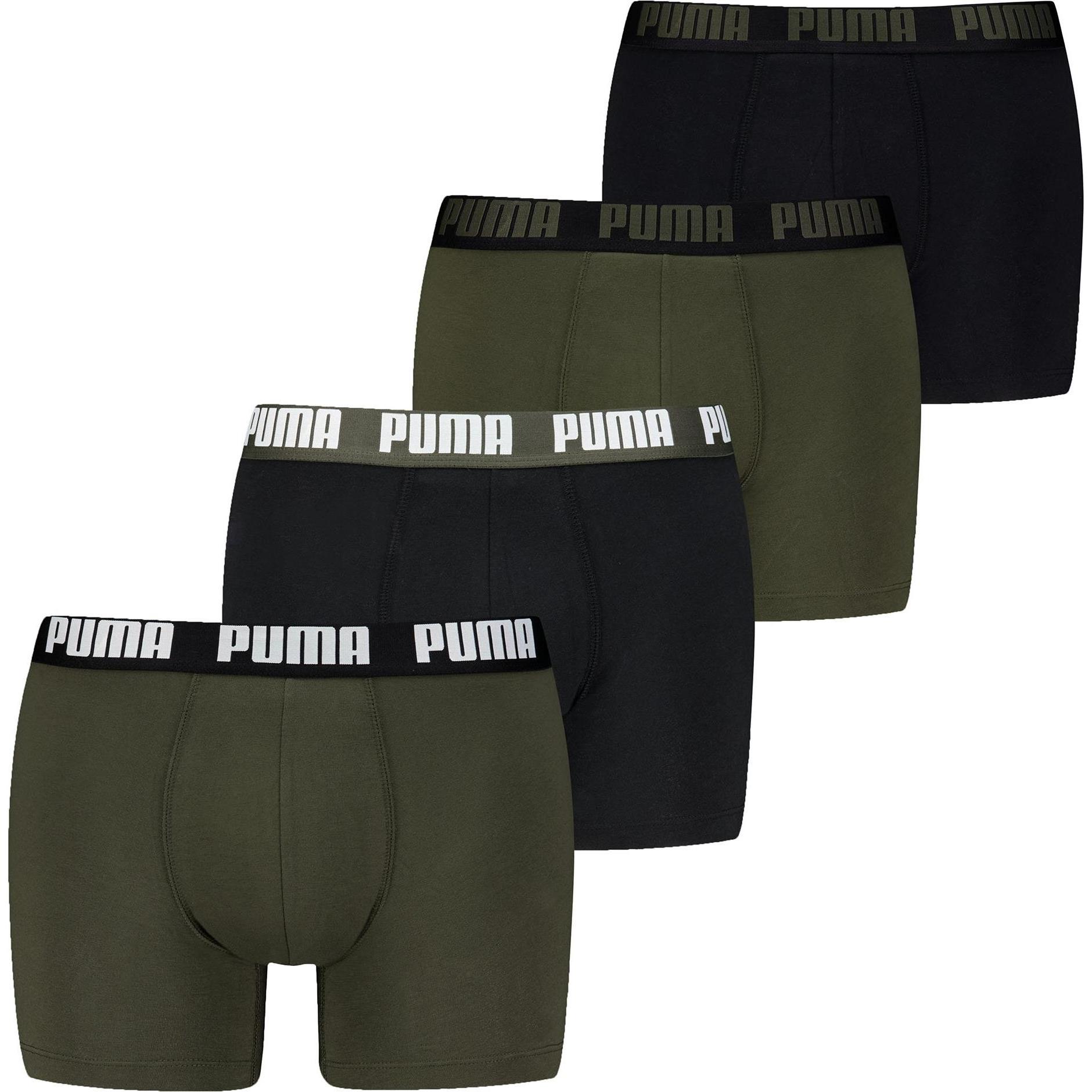 Puma, Herren, Unterhosen, Basic Boxer 4p Ecom, Mehrfarbig, (L, 4er Pack)
