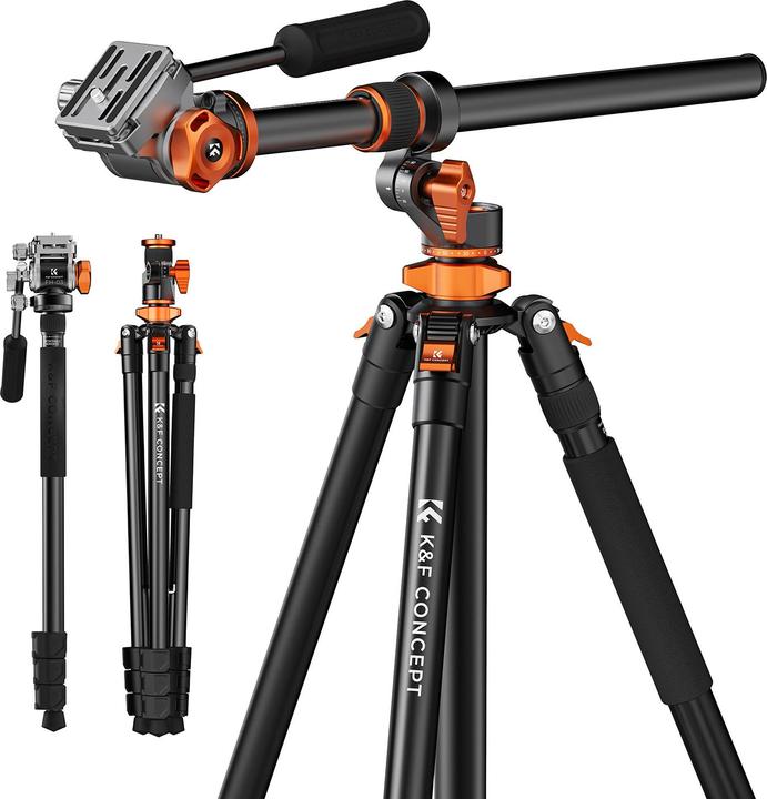 Produktbild K&F Concept T254A7+FH-03 Magnesium Aluminum Alloy Tripod (Metall)