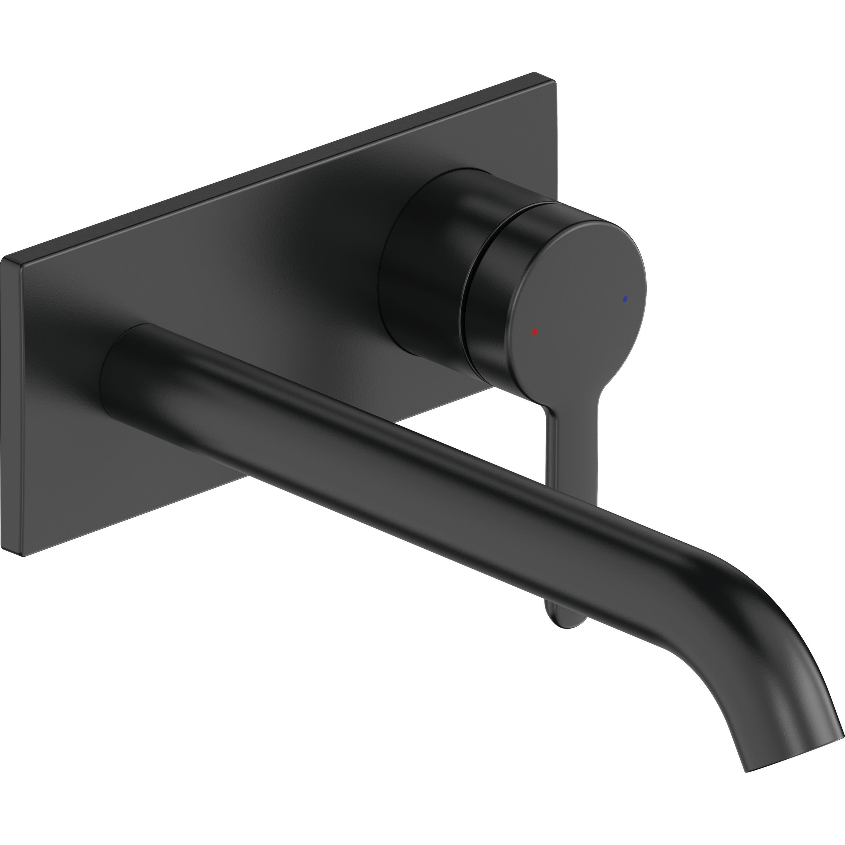 Duravit, Badarmatur, Einhebel-Waschtischmischer C.1 Unterputz, Ausladung 225mm schwarz matt
