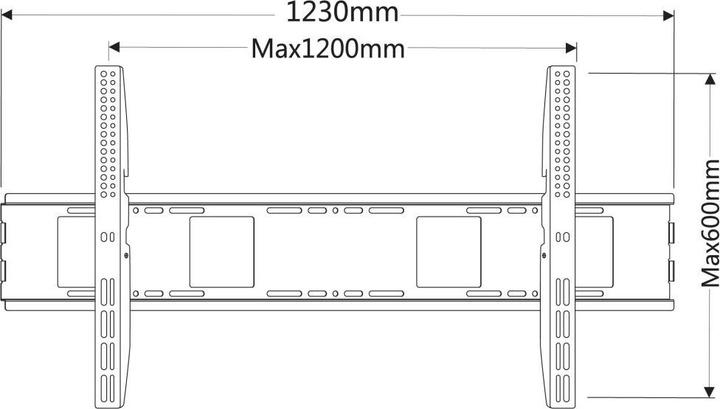 Produktbild Techly Wandhalterung für LCD TV LED 139,7-254cm 55-100Zoll fix schwarz (Wand, 100", 150 kg)