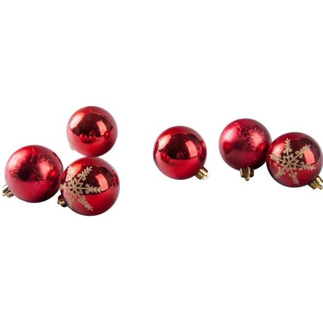 MICA Living, Christbaumschmuck, Christbaumkugeln - rot - Ø ca. 6 cm - 30 Stück (30 -teilig)