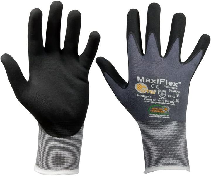 Actual product image SW-Stahl Z633, G Nylon knitted glove nitrile/PU foam, size 10 10 pairs economy pack (10, XL)