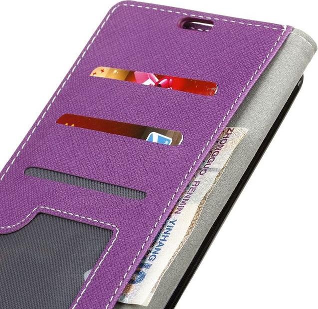 Produktbild MU Classic Leder Hülle mit Kreuzmuster (Huawei Y6 (2017), Huawei Y5 (2017))