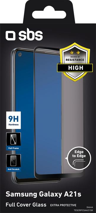 Productafbeelding SBS Glass Screen Protector Full Cover Samsung Galaxy A21s, zwart (6 Pcs., Samsung Galaxy A21)