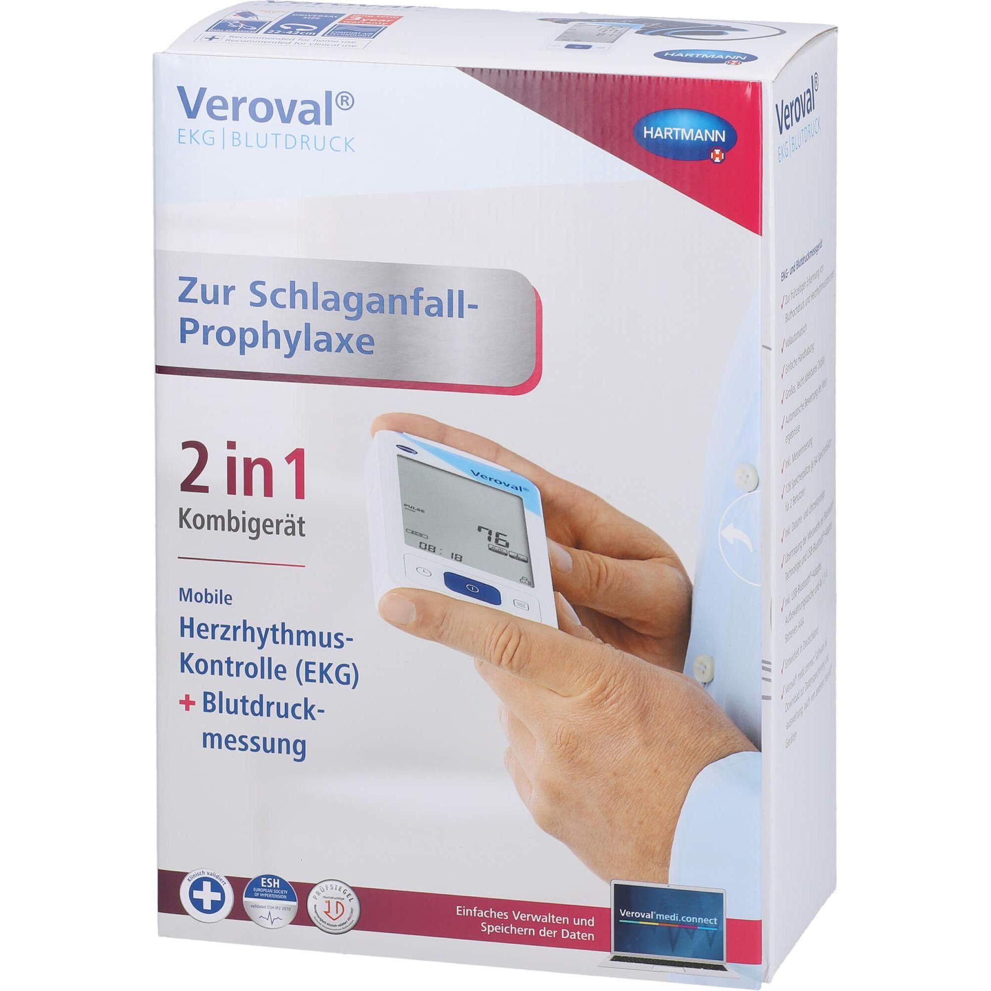 Thumbnail - Hartmann, Blutdruckmessgerät, Veroval EKG- und Blutdruckmessgerät, Schlaganfallprophylaxe Mobile EKG-Funktion und vollau...