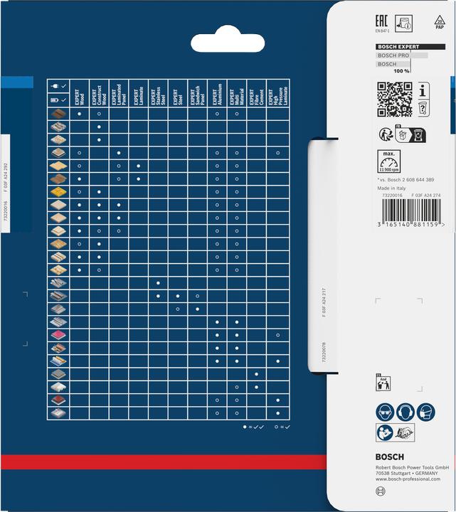 Immagine prodotto Bosch Professional Zubehör Lama circolare Expert per pannelli sandwich, 160 x 20 x 2,0 mm, 30