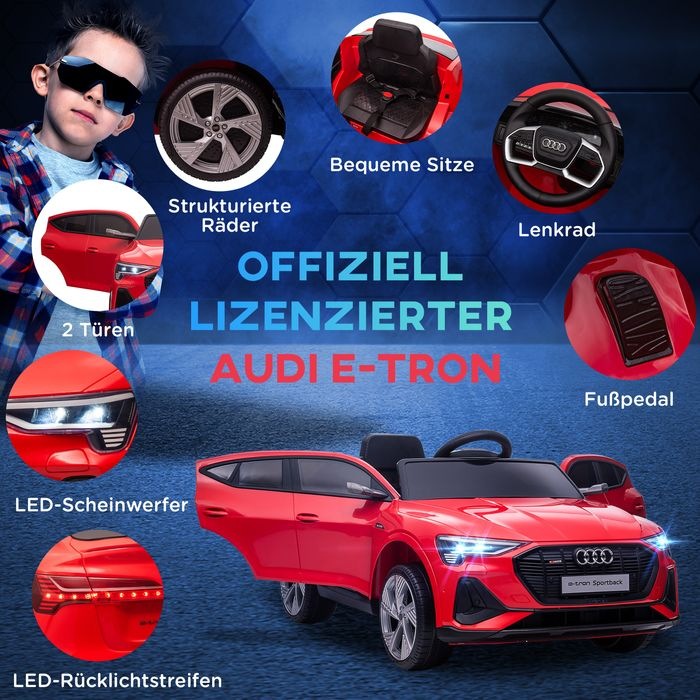 Immagine prodotto Homcom Auto elettrica per bambini con telecomando e funzione musica (12 V)
