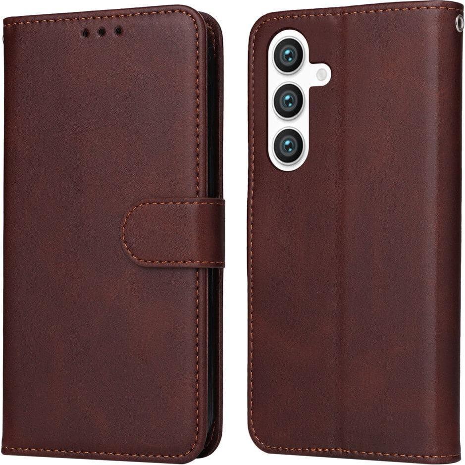 Cover-Discount Galaxy S25+ Plus - Premium Handyhülle Etui (Samsung Galaxy S25+), Smartphone Hülle, Braun