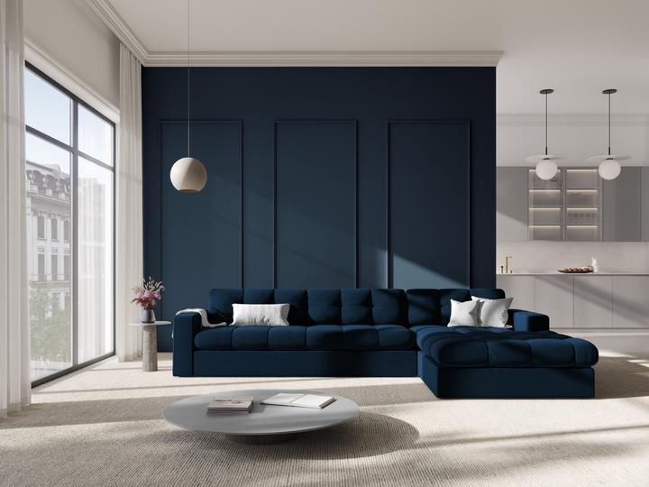 Immagine prodotto CXL by Christian Lacroix Divano con angolo destro in velluto, "Yohan", 4 posti, 236x160x72 Realizzato in Europa (Divano ad angolo)