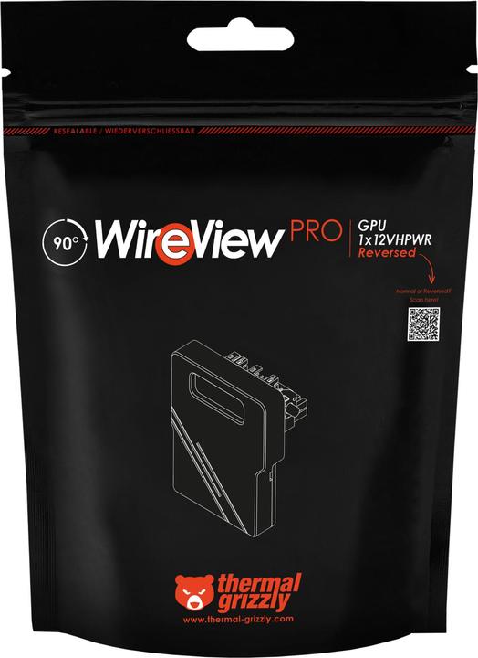 Image du produit Thermal Grizzly WireView Pro GPU - 1x12VHPWR 90° Reverse