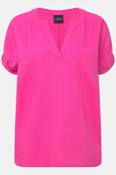 Immagine prodotto Laurasøn Leinenmix-Bluse, Tunika-Ausschnitt, elastischer Halbarm-Abschluss (M)