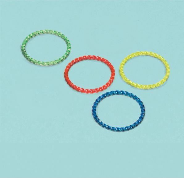 Produktbild Amscan 4 Armbänder Glitzer Plastik sortiert 6,2 x 6,2 cm