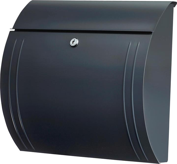 Produktbild Burg Wächter Briefkasten Stahl verzinkt BxHxT 335/360/127 mm Modena 857 anthrazit mit Klappe + Öffnu
