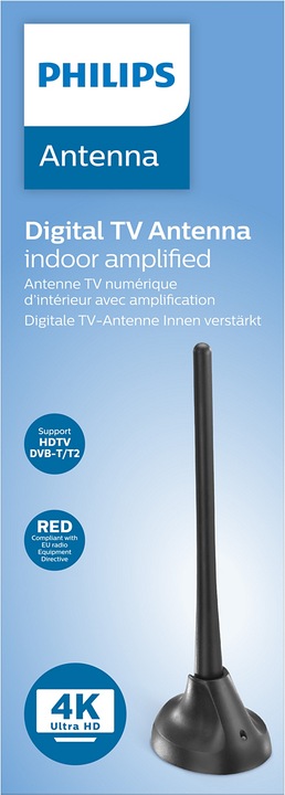 Image du produit Philips Antenne DVB-T dipôle à tige intérieure (Antenne tige, 18 dB, DVB-T / -T2)