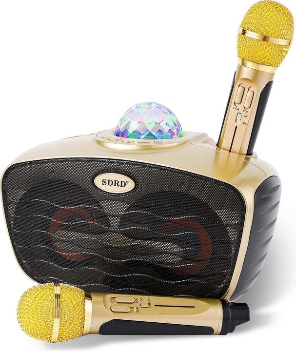 Produktbild Rubehoow Karaoke-Maschine, Gold-LED