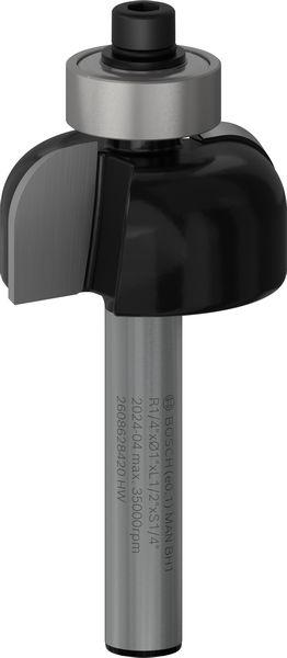 Actual product image Bosch Professional Zubehör Chamfering cutter, 1/4-inch, R1 6.3 mm, D 25.4 mm, L 12.7 mm, G 54 mm