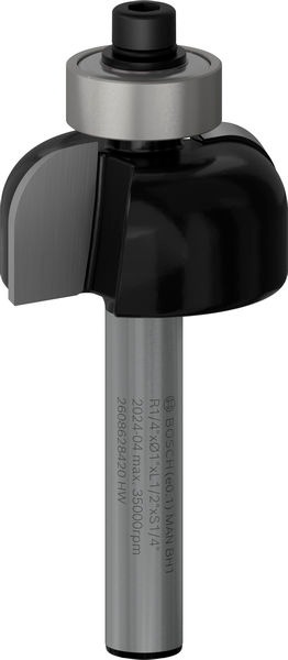Bosch Professional Zubehör Chamfering cutter, 1/4-inch, R1 6.3 mm, D 25.4 mm, L 12.7 mm, G 54 mm