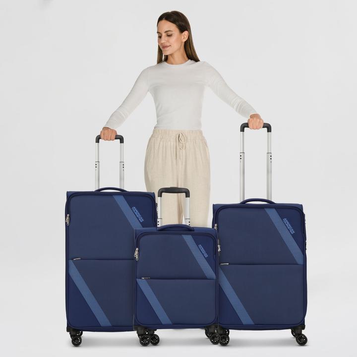 Actual product image American Tourister Star Max 4 Rollen Kofferset 3-teilig mit Dehnfalte (211 l, XL (from 140l))