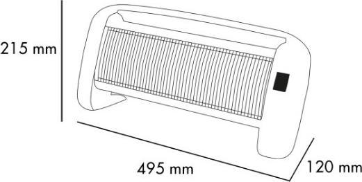 Produktbild Argo Argoclima Betsy Indoor Weiss 1200 W Quarz Elektro-Raumheizung (1200 W)